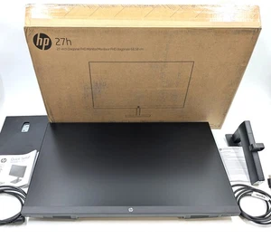 HP 27h FHD Monitor 27" 1920 x 1080 60 Hz  5 ms IPS LED HSD-0135-K In Black - Picture 1 of 14