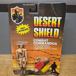 1990 Desert Shield Combat Commandos GI Joe Angry Face Top Zustand Diecast - Bild 1 von 7