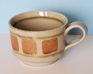 Vintage IRON MOUNTAIN Stoneware Whispering Pines FLAT CUP  2-5/8" - Picture 1 of 3