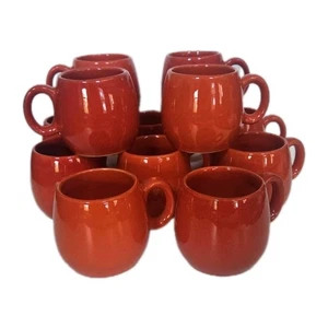 VTG Waechtersbach Germany Solid Red 3 1/8" H X 2 3/4" Across Mug Lot Of 12 RARE - Picture 1 of 10