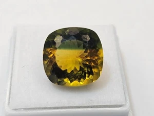 Natural AwesomeBi-Colour Tourmaline 8-9 Ct Cushion Cut Certified Loose Gemstone - Picture 1 of 11