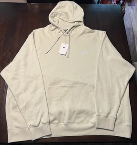 Neu mit Etikett Nike Sportswear Club Fleece-Hoodie Herren 4XL Segel/weißer Pullover BV2654-072 - Bild 1 von 9