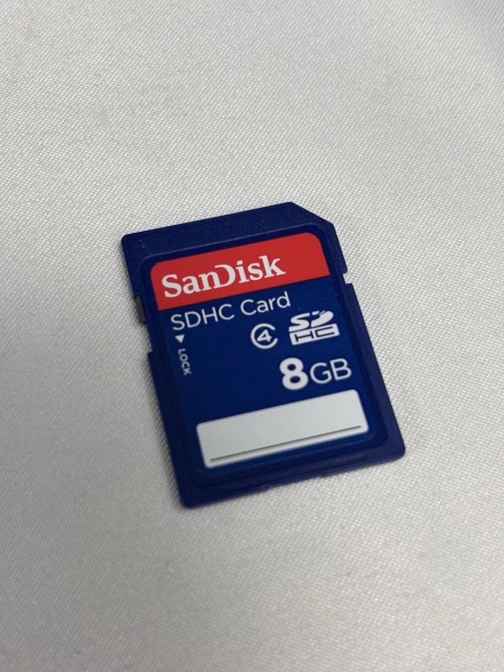 Sandisk 8GB SD Card SDHC Memory Card for Camera Universal - Blue Class 4 - Image 1 of 1