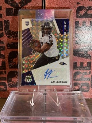 2020 Panini Mosaic - Rookie Autographs Mosaic J.K. Dobbins #RA23 (AU, RC) - Image 1 of 2