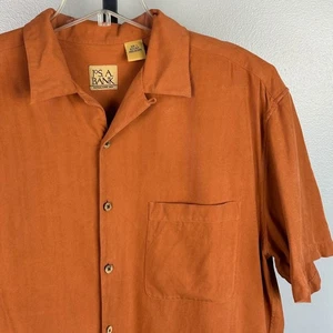 JOS. A. BANK Orange Short Sleeve Button Down Shirt Menswear - Picture 1 of 4