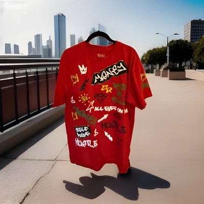 CAMISETA ROJA DE PESO PESADO BLEEKER & MERCER BLEEKER & MERCER PARA HOMBRE DISEÑO GRAFFITI GUC Foto 1 de 4