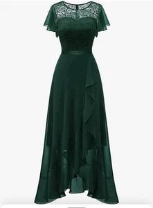 Formal Dress 2025 Wedding Guest/Prom/Event. Slit Cocktail Lace - Size medium - Picture 1 of 5