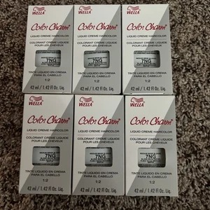 6pk NEW Wella Color Charm Permanent Hair Toner Dye 1.4 OZ 7NG Blonde Beige Moyen - Picture 1 of 1