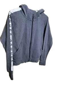 Under Armour Cropped Mock Neck Hoodie Gray Full Zip Women's Large  - Picture 1 of 8