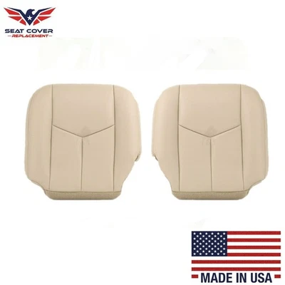 GMC Yukon/Sierra 2003-2006 cubiertas de asiento de cuero delanteras inferiores color esquisto claro Foto 1 de 4