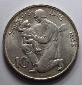 1955 Czechoslovakia 10 Krona - Picture 1 of 2