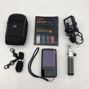 USED Black KODAK Zi10 Play Touch Camera BUNDLE WORKING READ J - Picture 1 of 8