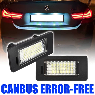 2pcs Error Free LED License Plate Light Bulb For BMW E90 E92 E39 E60 E61 M5 E70 - Image 1 of 4
