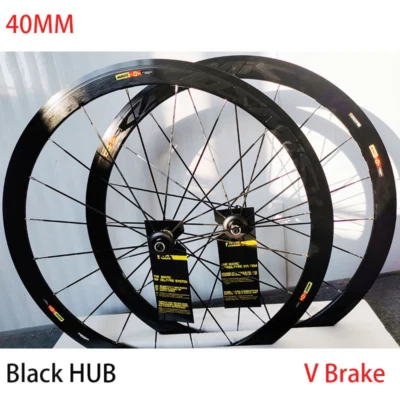 700C Height 40MM Road Bike Wheel Straight Pull City Racing Bicycle Wheels - Image 1 of 4