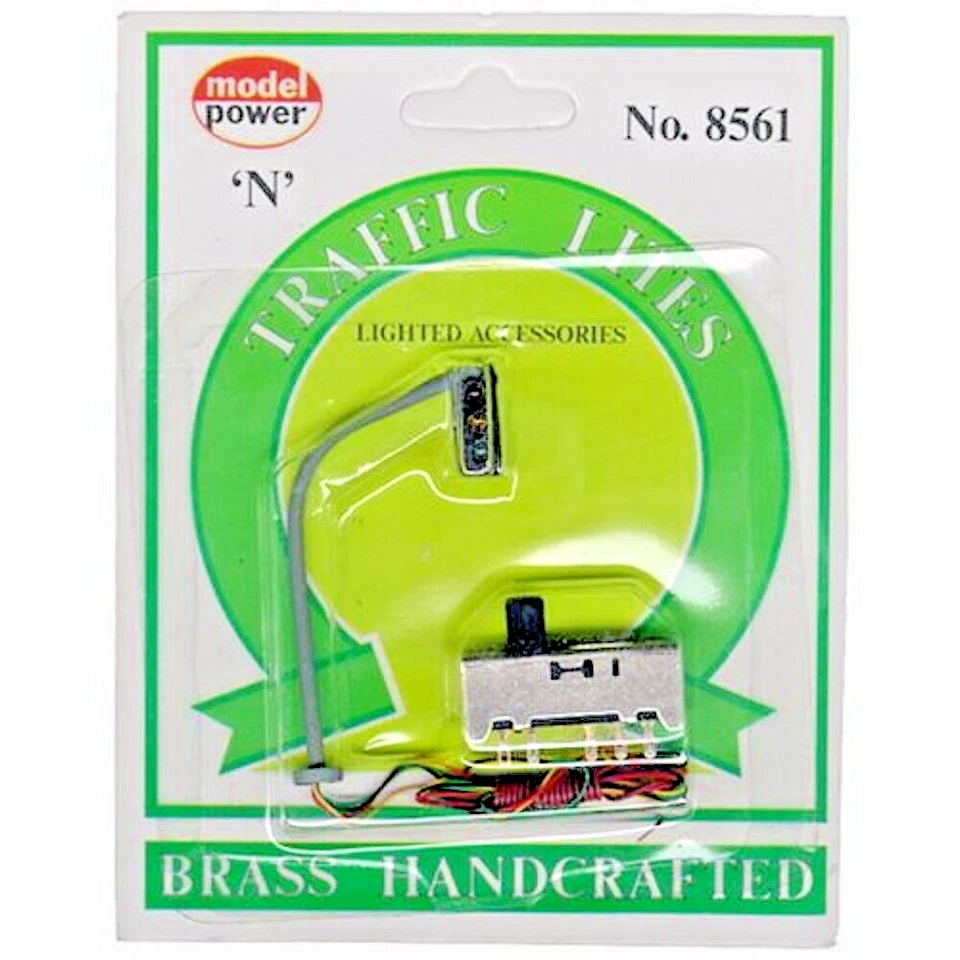 Model Power 8561 N Scale RH Gray Plastic Traffic Light Pole VTG NOS - Image 1 of 1