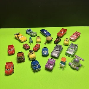 Disney Pixar Cars Diecast And Plastic Pull Back lot Of 23 used - Picture 1 of 12