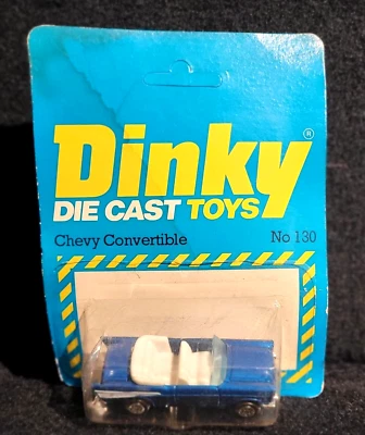 Tarjeta sin perforar Dinky Toys 1957 Chevy Bel Air convertible n.º 130 Foto 1 de 4
