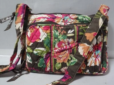 Vera Bradley Bandolera Bolso Floral Rosa Inglés Marrón Rosa Flores Pequeño Foto 1 de 4