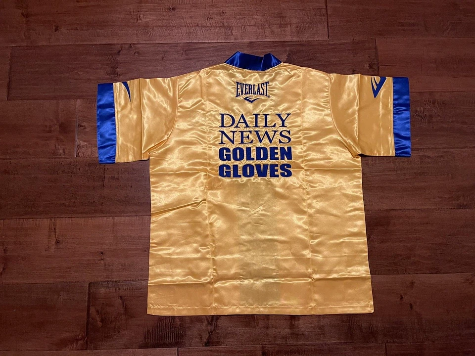 Everlast Daily News Guantes Dorados Boxeo Esquina Anillo Chaqueta Bata - Para Hombre M - Nuevo Foto 1 de 4