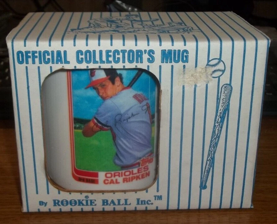Taza de café con tarjeta de novato Cal Ripken 1982 Baltimore Orioles nueva en caja Foto 1 de 1