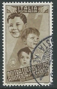 1937 REGNO POSTA AEREA USATO COLONIE 50 CENT - A101 - Foto 1 di 1