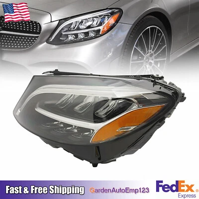 Full LED Headlight Left Driver Side For 2019-2021 Mercedes-Benz C300 C43 W205 Foto 1 de 4