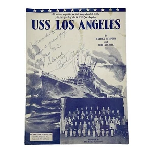 1943 “The U.S.S  Los Angeles” Music Sheet By Hayden Simpson & Bud Averill Signed - Picture 1 of 5