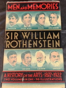 Men and Memories, by Sir William Rothenstein HC/DJ - Picture 1 of 6