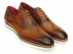 Paul Parkman Smart Casual Men's Brown Oxfords (ID#184SNK-BRW) - Picture 1 of 1