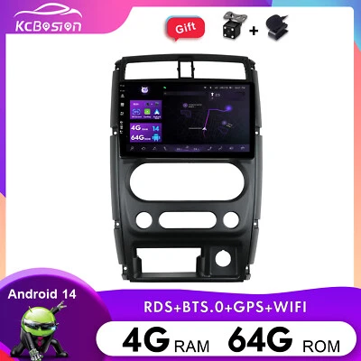 4G+64GB Autoradio Android 14 Carplay GPS Navi Per Suzuki Jimny 2005-2019 DAB+DSP - Immagine 1 di 4