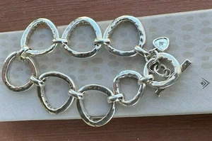 Silpada "Silberrausch" Gliederarmband gehämmert Sterlingsilber B2709 Neu in OVP - Bild 1 von 8