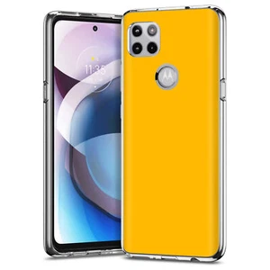 TalkingCase Slim Case for Motorola One 5G Ace, Yellow Orange Print, USA - Picture 1 of 7