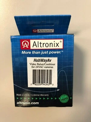 ALTRONIX HubWayAv UTP Passive Video/Data/Power Balun, Passes 24VAC/28VAC - Image 1 of 4