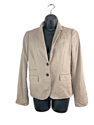 Blazer escolar manga larga J.Crew Factory para mujer talla 6 en lino dos botones Foto 1 de 4