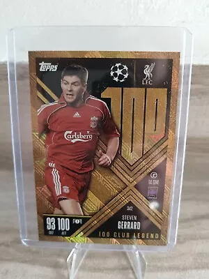 Topps Match Attax Extra 2024/25 24/25 2025 100 Club Legend Steven Gerrard - Image 1 of 2