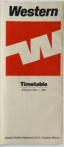 Western Airlines - System Timetable - May 1, 1983 - Picture 1 of 2
