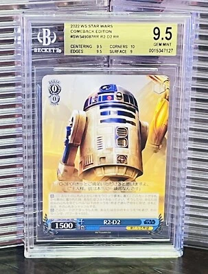 Weiss Schwarz Star Wars R2-D2 Double Rare RR Foil Card BGS 9.5 GEM MINT POP 2 - Image 1 of 2