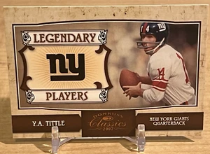 2007 Donruss Classics Legendary Bronze 0115/1000 Y.A. Tittle #LP-22 LSU/Giants - Picture 1 of 2
