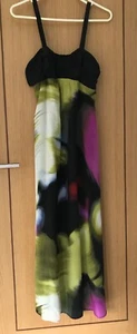 LIMITED EDITION BLACK MIX SILK DRESS, SIZE 8 WITH SIDE ZIP - Picture 1 of 4