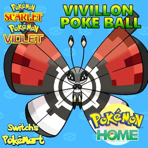 ✨ Vivillon Pokeball Evento Maschile Intoccato Pokemon Viola Scarlatta Pokemon Casa 🙂 - Foto 1 di 4