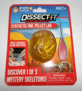 Dissect It Discover It Synthetic Owl Pellet Lab STEM Mystery Skeleton Ages 5+ - Picture 1 of 2