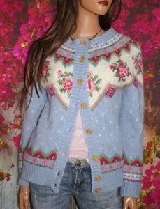 SUNDANCE CATALOG Cottage Rose Cardigan Size X Small - Picture 1 of 4
