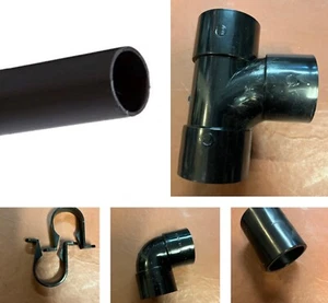 Lösemittel Schweißrohr und Fittinge schwarz 32mm oder 40mm, 1mtr-3mtr Bad, ABS - Bild 1 von 24