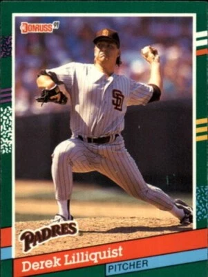 1991 Donruss San Diego Padres Baseball Card #570 Derek Lilliquist - Image 1 of 2