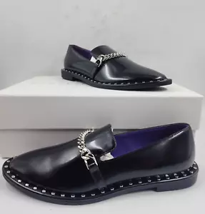 Stella McCartney Falabella Chain Loafers Women's 36/6US Black Round Toe Slip On - Picture 1 of 16