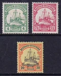 GERMAN EAST AFRICA 1905 Small Yachts (No Wmk) selection MH/* (CV £75) - Picture 1 of 1