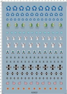 Detail Up 1/35 Scale GIRLS und PANZER different size Model Kit Water Slide Decal - Imagen 1 de 1