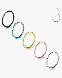 aretes para la nariz, labio, oreja, etc. acero Inoxidable 5 pcs - Picture 1 of 6
