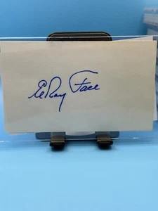 Elroy Face Signed index Car Pittsburgh Pirates Detroit Tigers Jsa - Picture 1 of 2