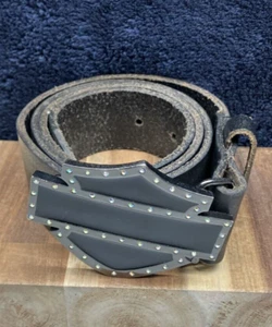 Harley-Davidson Damen Bar & Shield Strass Schnalle Echtleder Gürtel - Bild 1 von 5